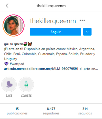 perfil instagram The Killer Queen