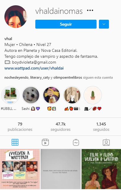 perfil instagram Valdainomas